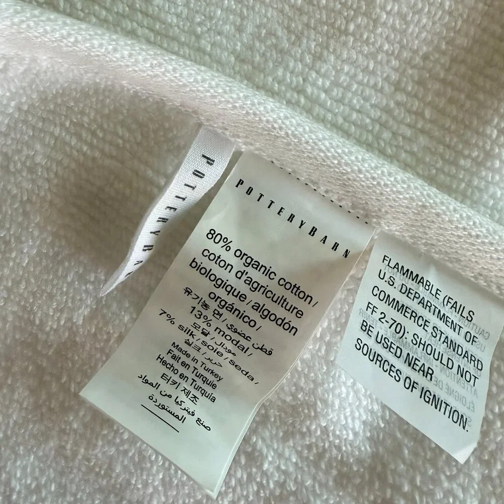 New Pottery Barn White Dream Tub Mat, 20x34